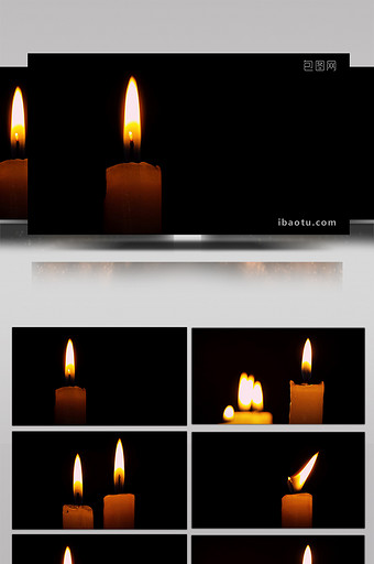 写意简约大气点燃蜡烛烛光实拍素材图片