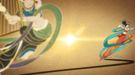 敦煌大气图文展示片头片尾pr模版