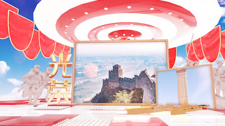 建军节听党指挥热血军魂金色图文AE模板