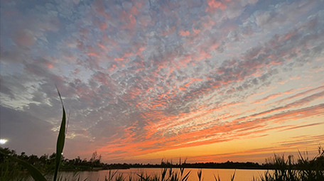 自然天气夏天火烧云延时摄影