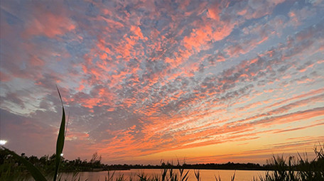 自然天气夏天火烧云延时摄影