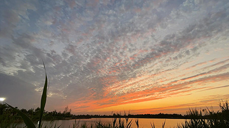 自然天气夏天火烧云延时摄影