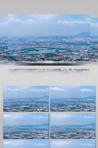 福建泉州大气全景城市延时摄影图片