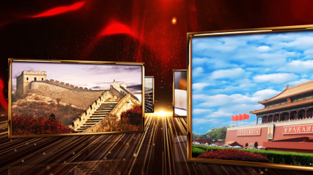 建党100周年党政照片开场片头AE模板