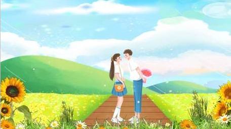 七夕简洁清新绿色创意背景视频AE模板