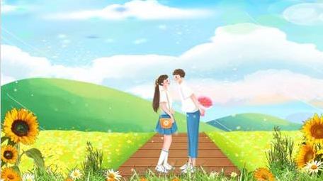 七夕简洁清新绿色创意背景视频AE模板