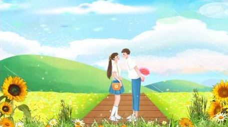 七夕简洁清新绿色创意背景视频AE模板