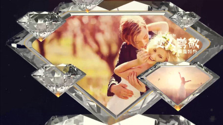 晶莹剔透钻石优雅大气图文展示AE模板