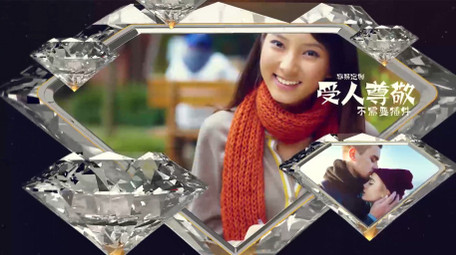 晶莹剔透钻石优雅大气图文展示AE模板