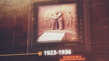 党政历史时间线图文展示AE模板