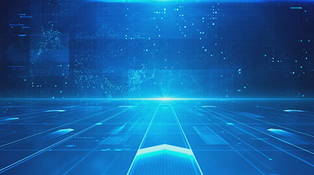 科技企业蓝色光线高清背景视频