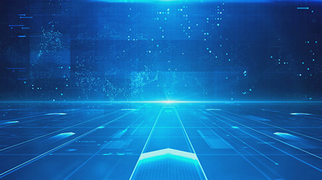 科技企业蓝色光线高清背景视频