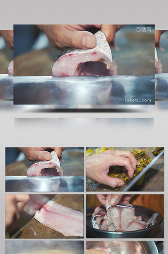 美食金汤酸菜鱼制作全过程细节成品实拍视频图片