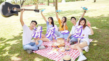 夏日团建聚会轻快明亮图文快闪AE模板