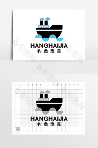 渔具钓具海运物流轮船LOGO标志VI图片