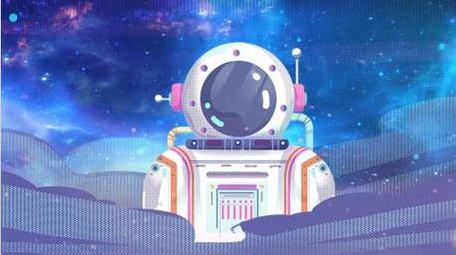 星空简洁梦幻蓝色创意背景视频AE模板