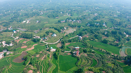 行业简约乡村农村农田农业经济发展航拍