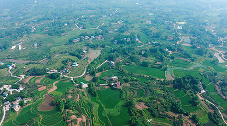 行业简约乡村农村农田农业经济发展航拍