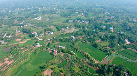行业简约乡村农村农田农业经济发展航拍