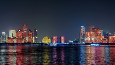 <strong>地标杭州</strong>建党100周年主题灯光秀8K延时