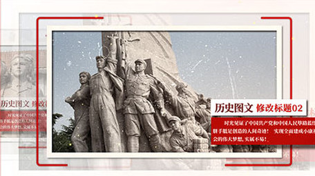 简洁历史发展回顾图文相册展示AE模板