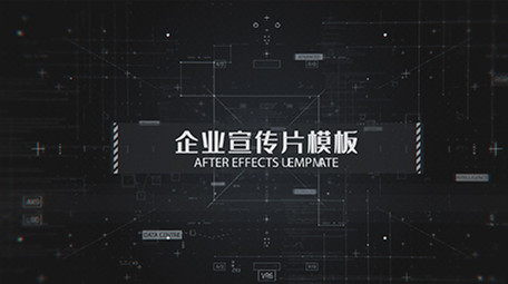 企业图文科技风背景AE模板