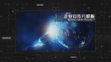 企业图文科技风背景AE模板