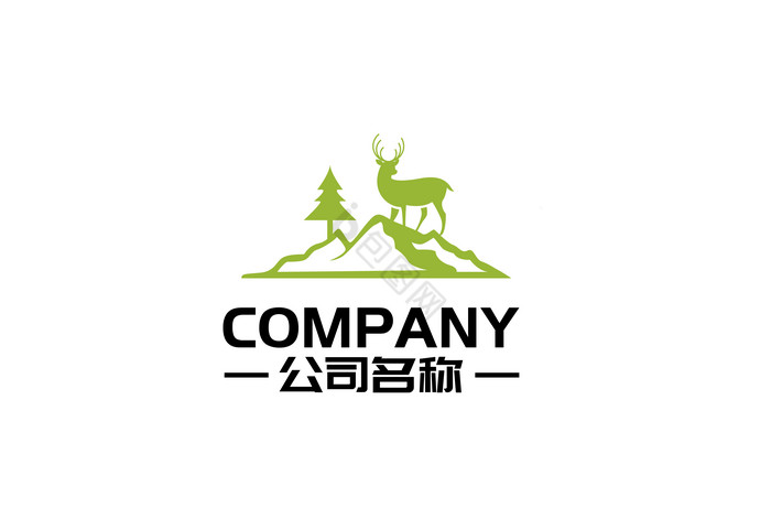 森林鹿组合logo