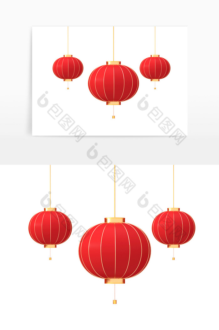 灯笼元素中国风节日海报装饰元素图片图片