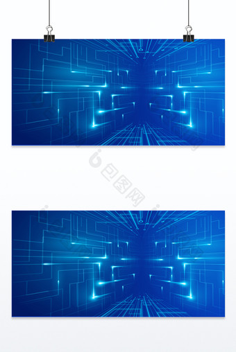 科技光效立体空间背景图片