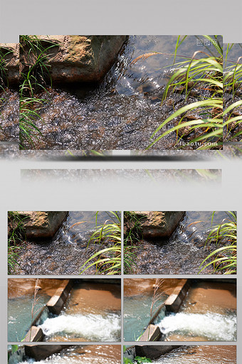 自然夏季溪水流动唯美意境4k实拍图片