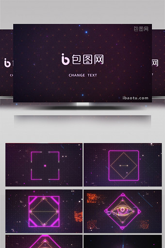 企业时尚霓虹特效片头片尾pr模版图片