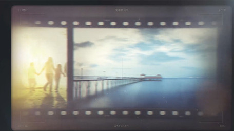 回忆纪念经典怀旧风胶片图文展示AE模板