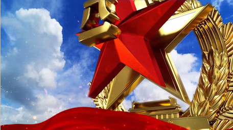 建军节金色片头logo展示PR模板