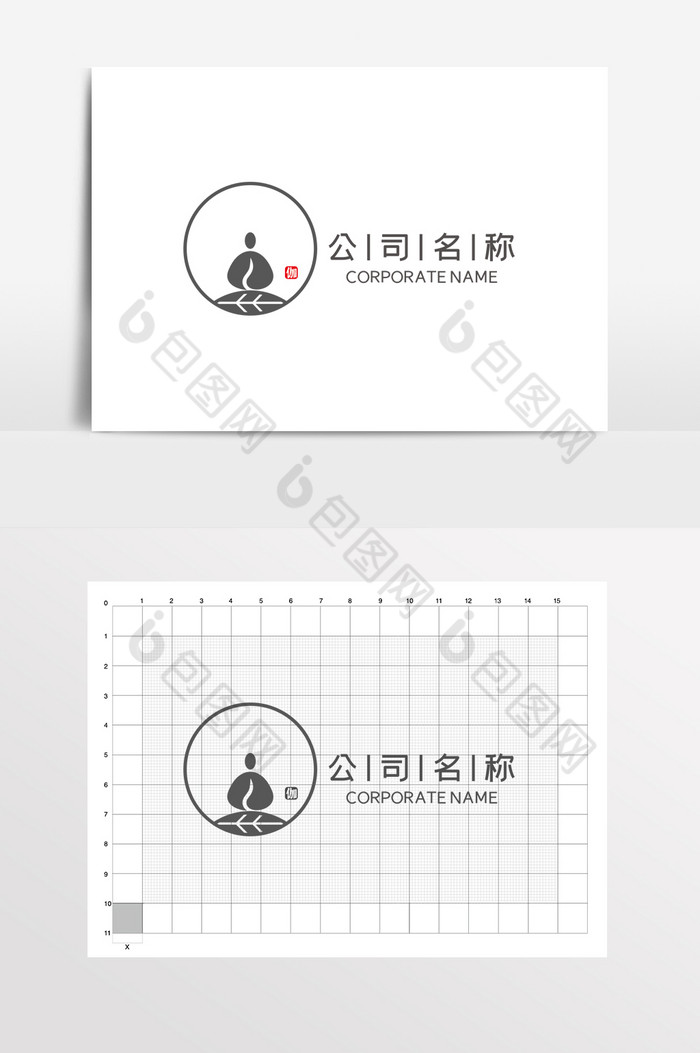 瑜伽瘦身佛禅茶楼美容LOGO标志VI图片图片