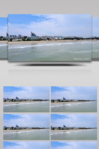 广西北海侨港海滩4K航拍图片
