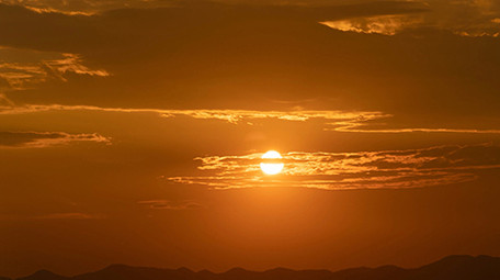自然唯美太阳下山夕阳日落自然风景延时