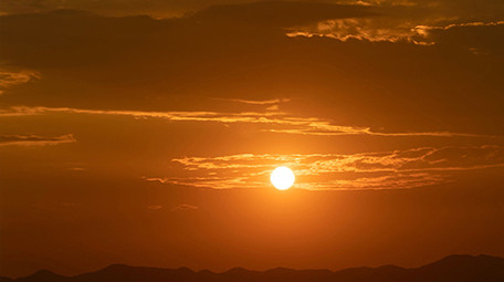 自然唯美太阳下山夕阳日落自然风景延时