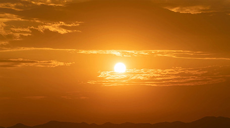 自然唯美太阳下山夕阳日落自然风景延时