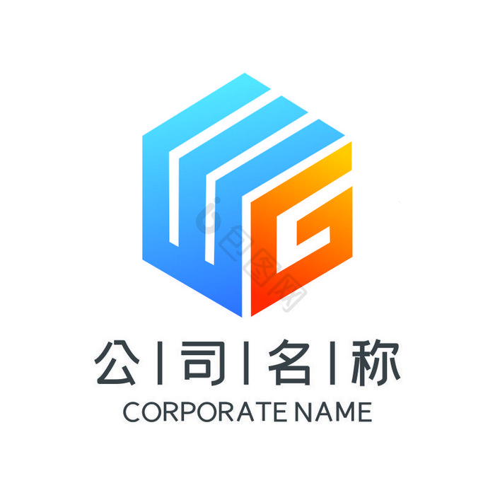 字母GE公司企业家装LOGO标志VI广告