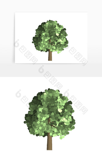 绿色植物元素 小树装饰树图片