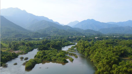 风景秀美山水河流4K航拍