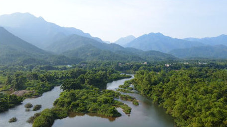 风景秀美山水河流4K航拍
