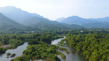 风景秀美山水河流4K航拍