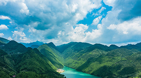 自然壮丽大气祖国山河蓝天白云延时航拍