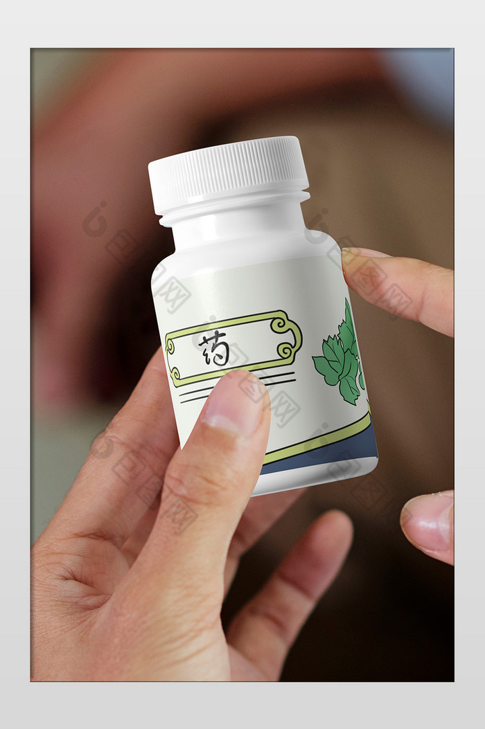 竖版品牌VI手册药瓶包装贴图图片图片