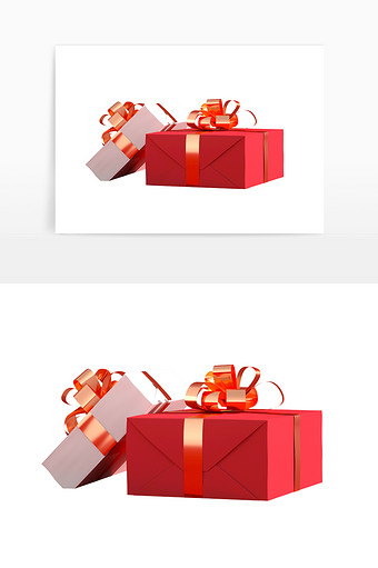 元旦节海报装饰元素礼物礼盒元素图片