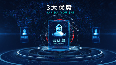 震撼科技粒子板块架构分类商务数据AE模板