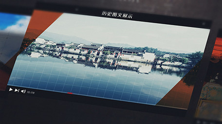 历史图文卡片式风格AE模板