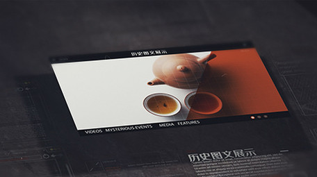 历史图文卡片式风格AE模板